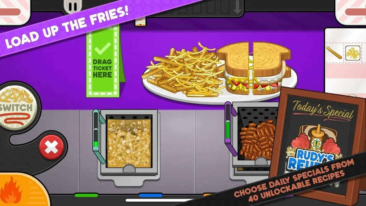 Papa's Cheeseria To Go! [мод: много денег] Screenshot 5