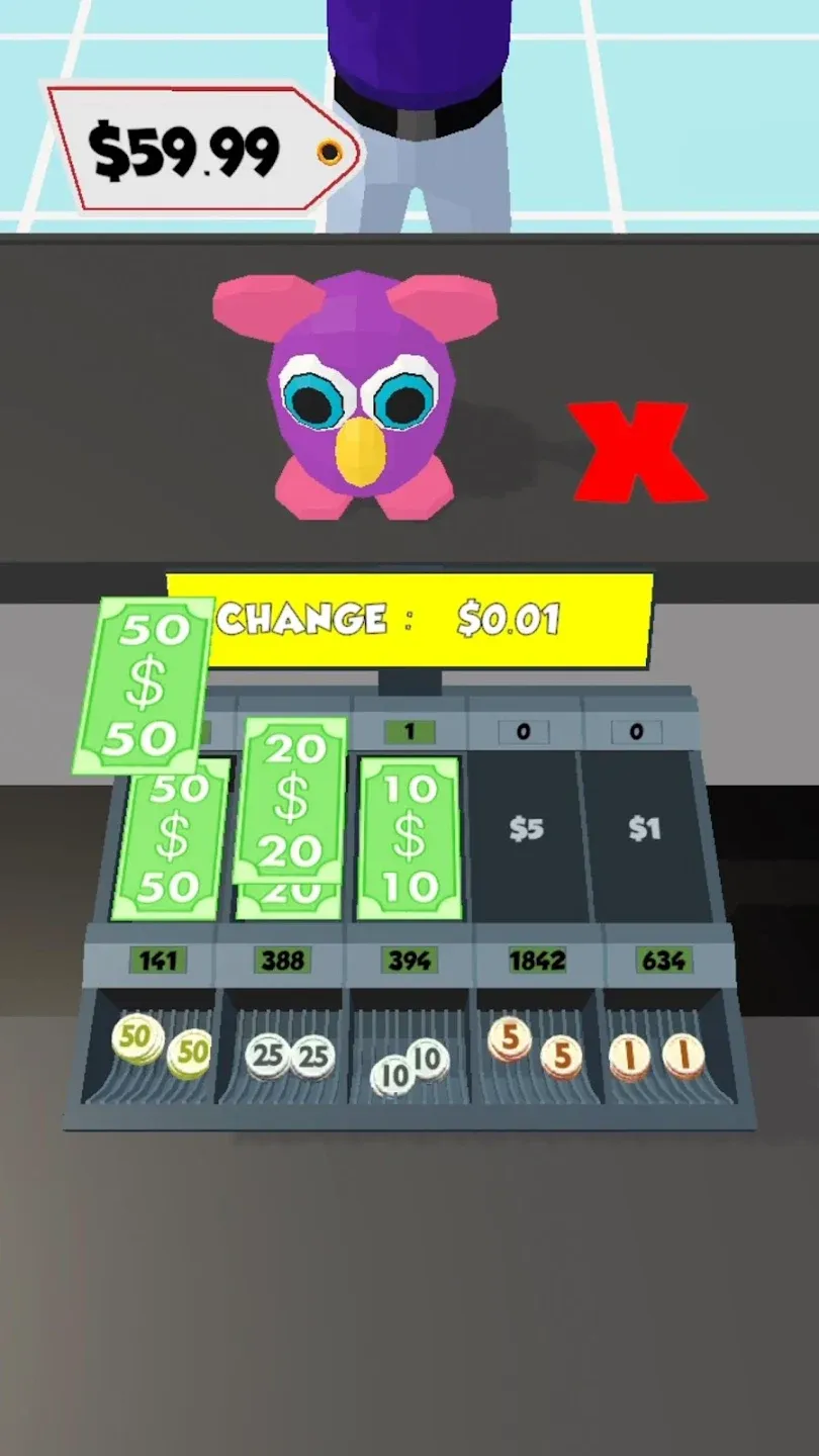 Cashier 3D v63.8.6 APK Мод (Много денег) Screenshot 3