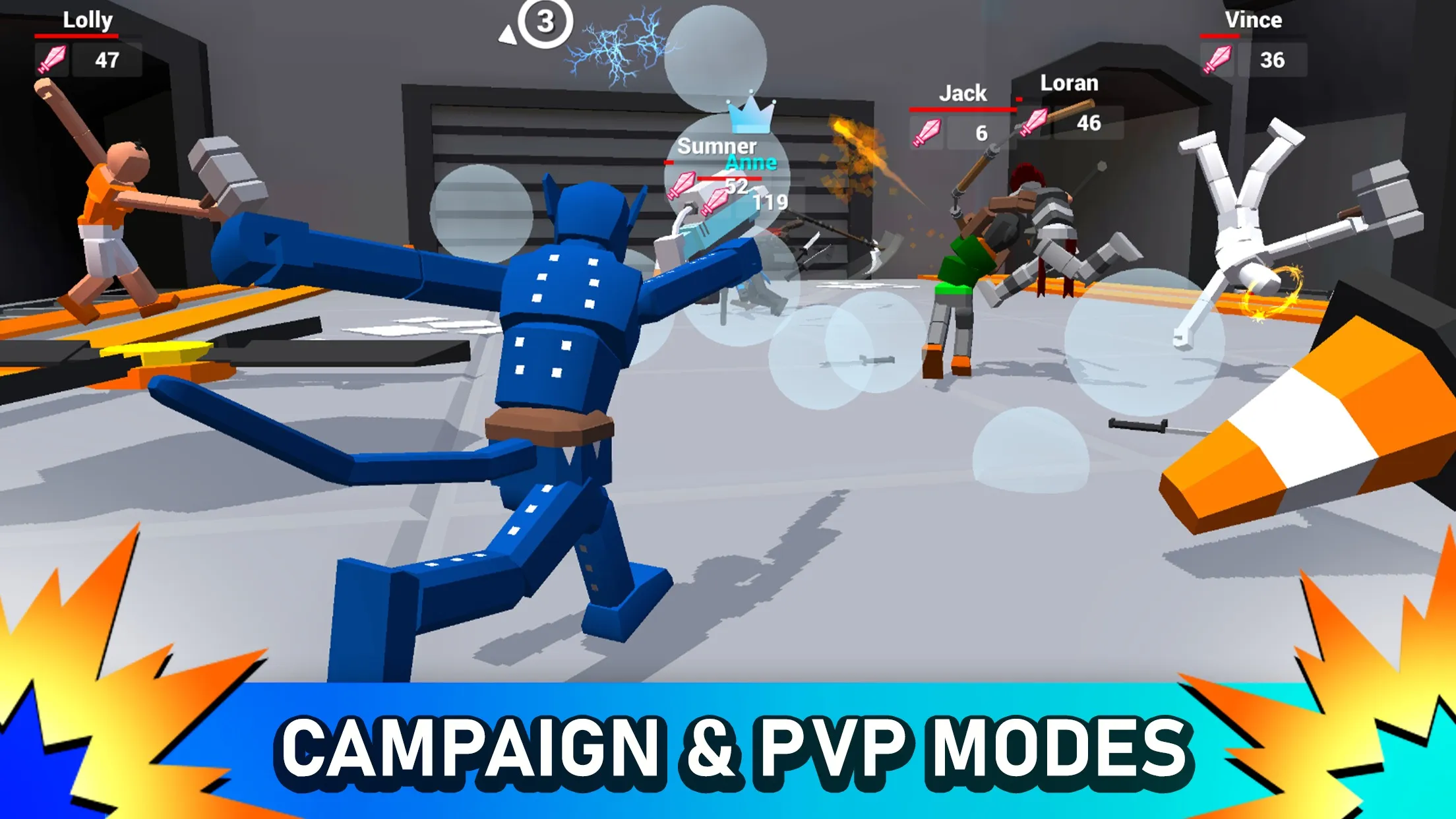 Smashgrounds.io: Ragdoll Arena [мод: много денег] Screenshot 4
