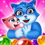 Взломанная Bubble Shooter: Cat Pop Island [мод: бесплатные покупки] на Андроид