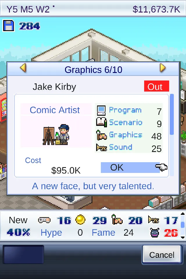 Game Dev Story v2.6.9 APK Мод (Много денег) Screenshot 2 Game Dev Story v2.6.9 APK Мод (Много денег) Screenshot 2