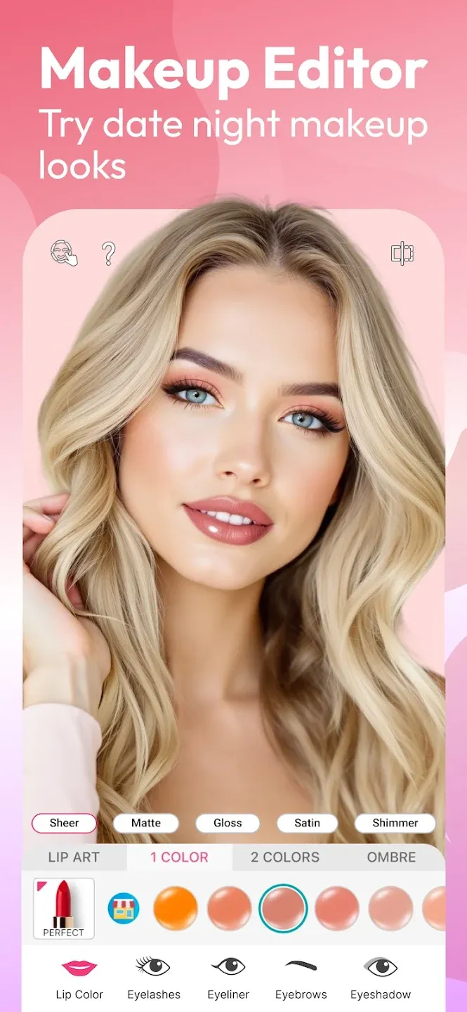 YouCam Makeup v6.43.0 APK Мод (Всё открыто, Premium) Screenshot 1 YouCam Makeup v6.43.0 APK Мод (Всё открыто, Premium) Screenshot 1