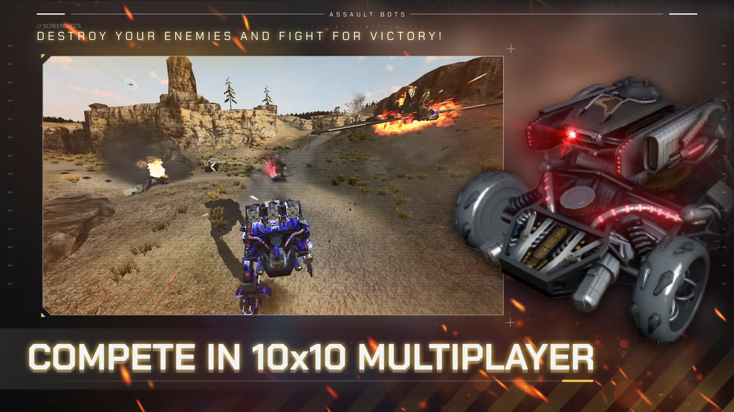 Assault Bots: Multiplayer v0.0.34 APK Мод (Всё открыто) Screenshot 1