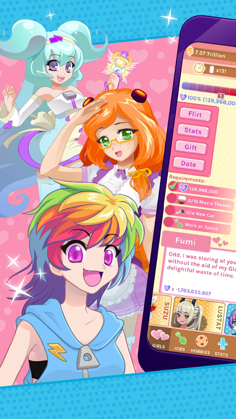 Crush Crush - Idle Dating Sim v0.445 APK Мод (Много бриллиантов) Screenshot 1 Crush Crush - Idle Dating Sim v0.445 APK Мод (Много бриллиантов) Screenshot 1