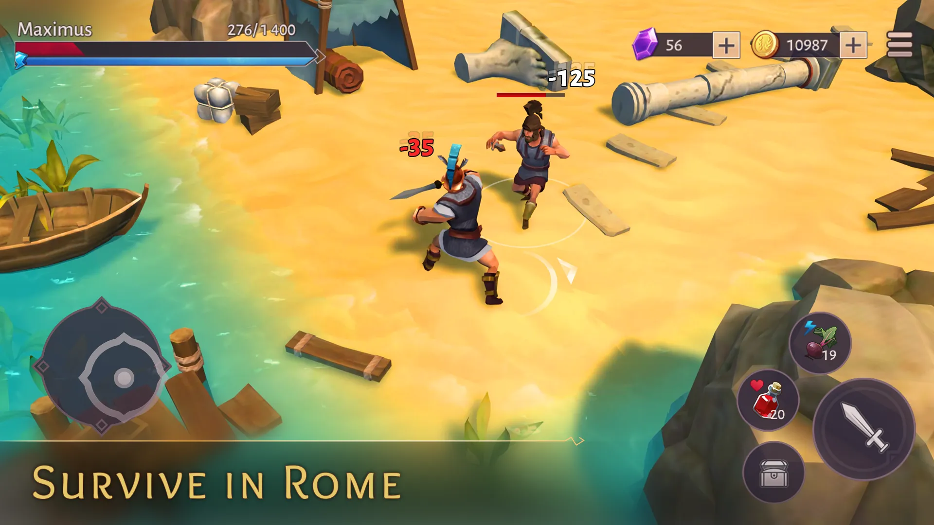 Гладиаторы: Выживание в Риме v1.37.7 APK Мод (Меню, Режим бога, Множитель атаки и скорости) Screenshot 1