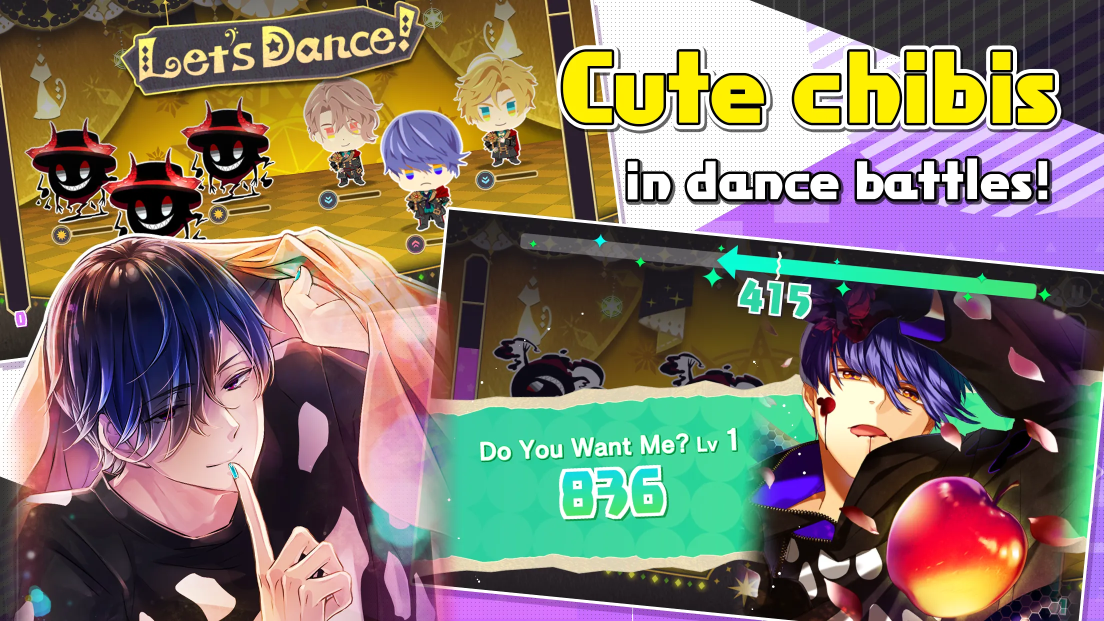 Obey Me! Anime Otome Sim v9.0.11 APK Мод (Меню, Заморозить навыки врага, Высокий урон) Screenshot 4