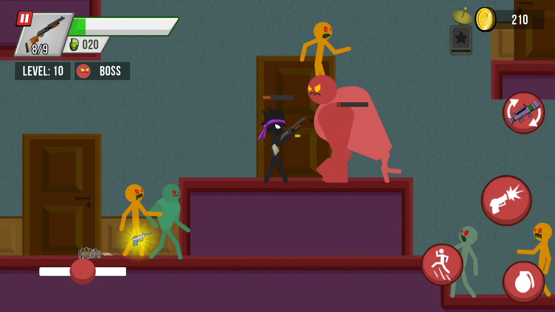 Stick vs Zombies v1.6.0 APK Мод (Меню, Режим бога, Много денег) Screenshot 3