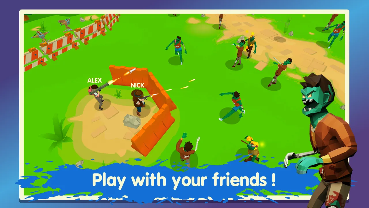 Two Guys & Zombies 3D: По сети v0.840 APK Мод (Много денег) Screenshot 1