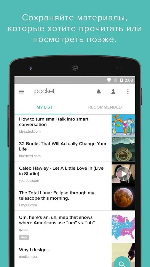 Pocket Screenshot 1