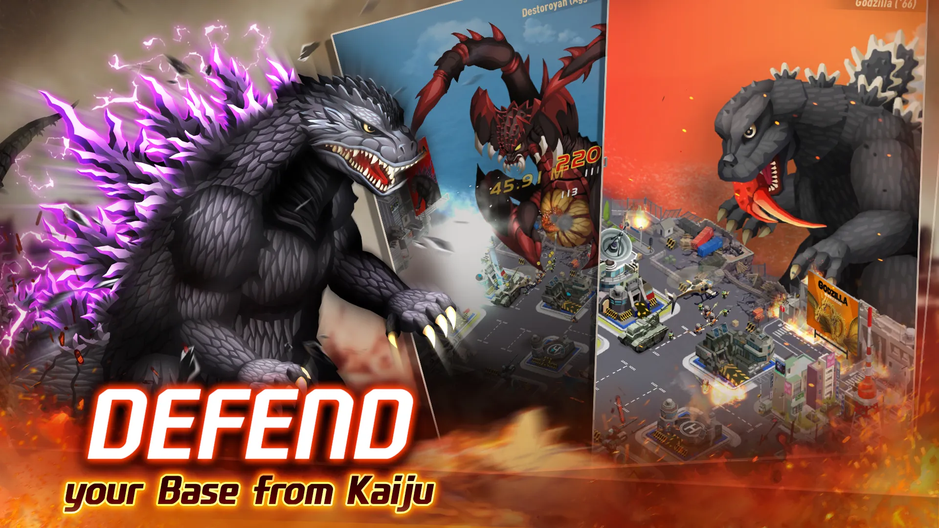 Godzilla Defense Force v2.3.18 APK Мод (Много денег) Screenshot 1