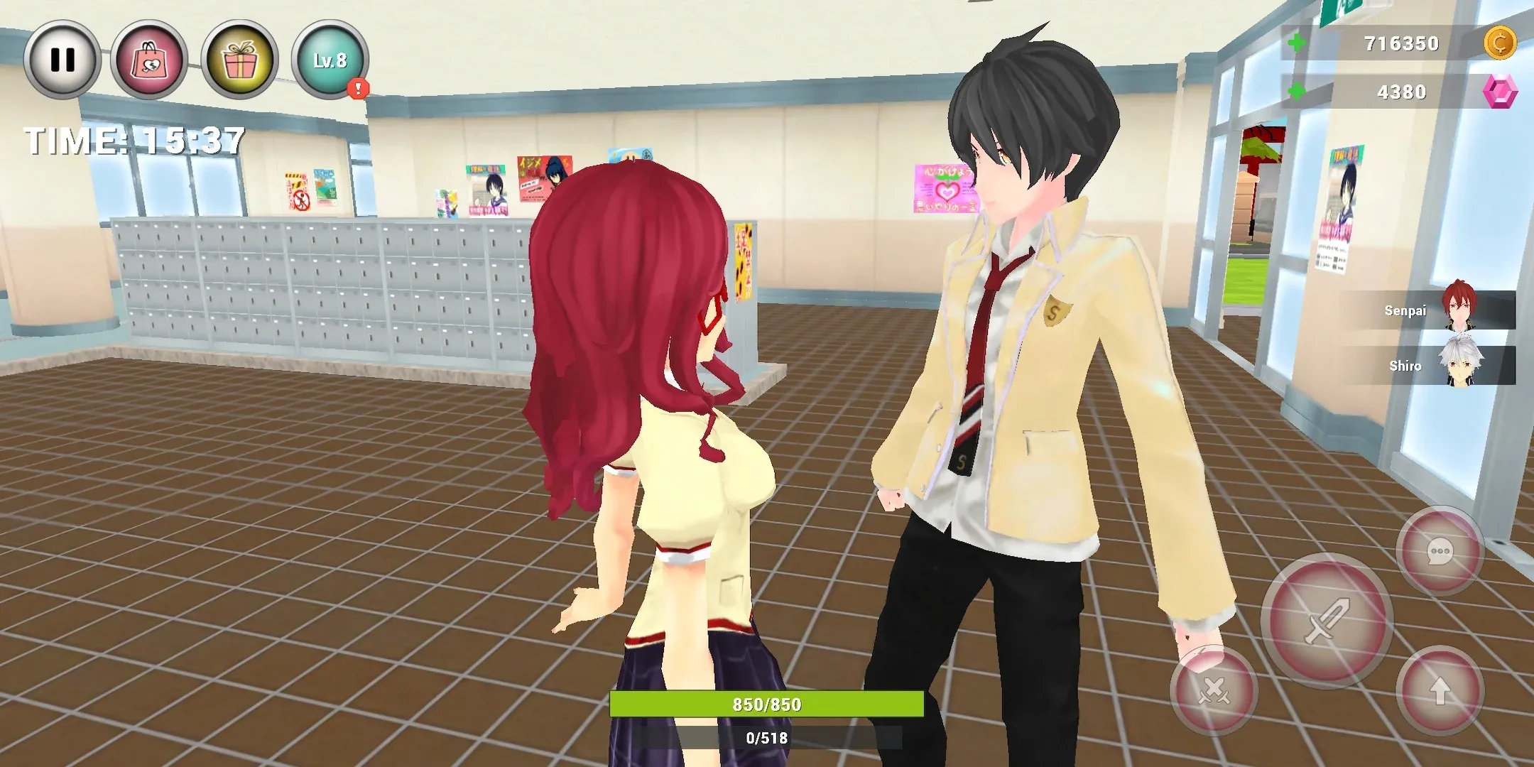 Anime High School Simulator v3.3.0 APK Мод (Много денег) Screenshot 4 Anime High School Simulator v3.3.0 APK Мод (Много денег) Screenshot 4