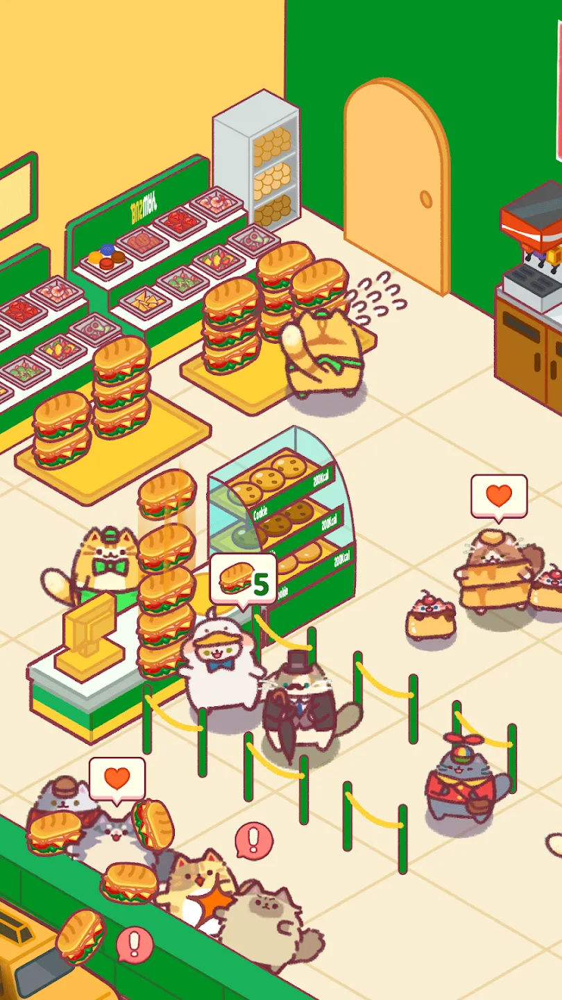 Cat Snack Bar v1.0.213 APK Мод (Меню, Много алмазов) Screenshot 2