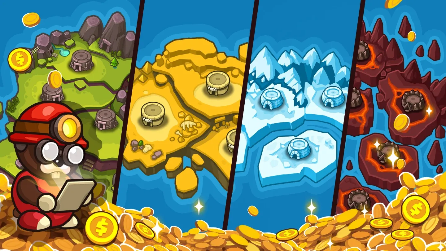 Popo Mine: Idle Mineral Tycoon [мод: много денег] Screenshot 4