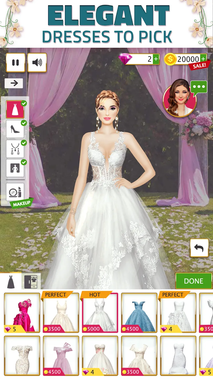 Супер Свадебный Стилист v12.4 APK Мод (Без рекламы) Screenshot 3 Супер Свадебный Стилист v12.4 APK Мод (Без рекламы) Screenshot 3