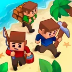 Взломанная Isle Builder：Кликер Выживалка [мод: бесплатный крафт] на Андроид