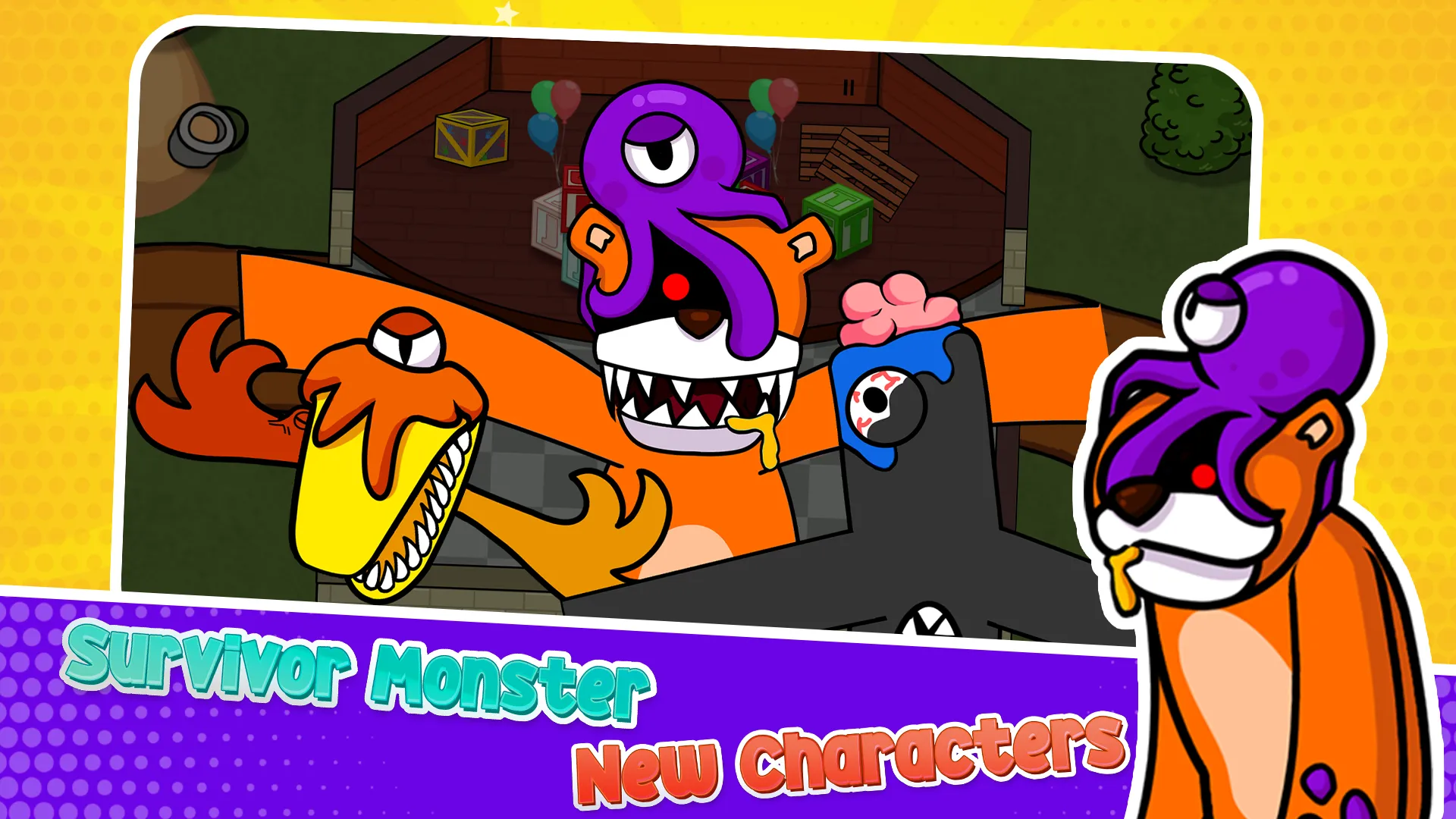Survivor In Rainbow Monster v1.5.3 APK Мод (Меню, Много денег, Скиллы без кулдауна) Screenshot 1