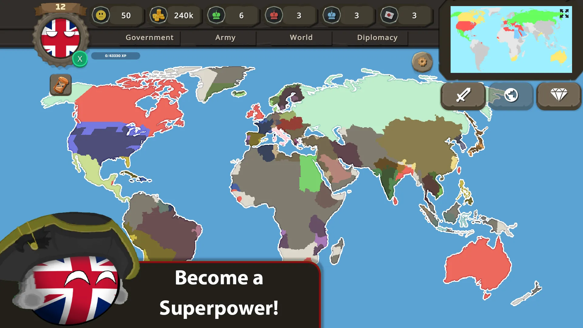 Countryballs at War v1.1.0 APK Мод (Меню, Бесплатные награды) Screenshot 1