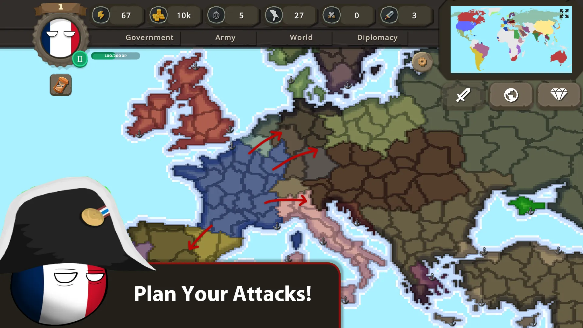 Countryballs at War v1.1.0 APK Мод (Меню, Бесплатные награды) Screenshot 4