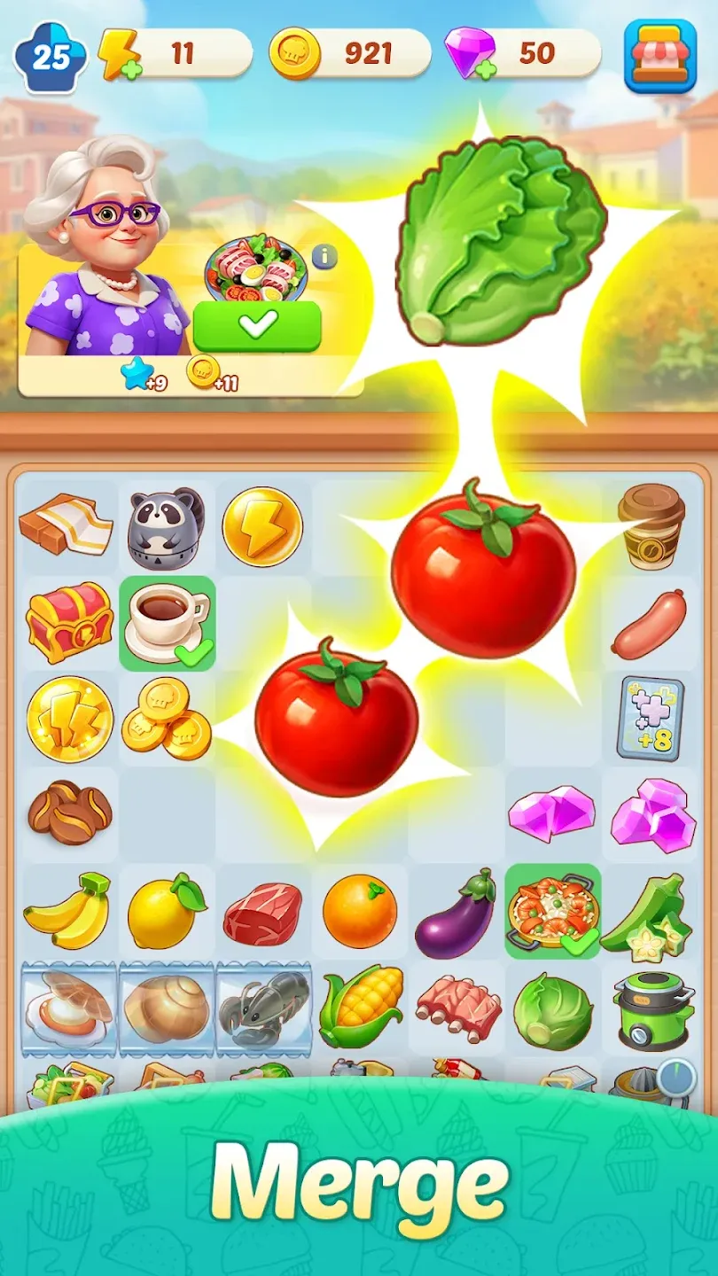 Соединяй и готовь Рестораны v1.40.0 APK Мод (Много денег) Screenshot 1