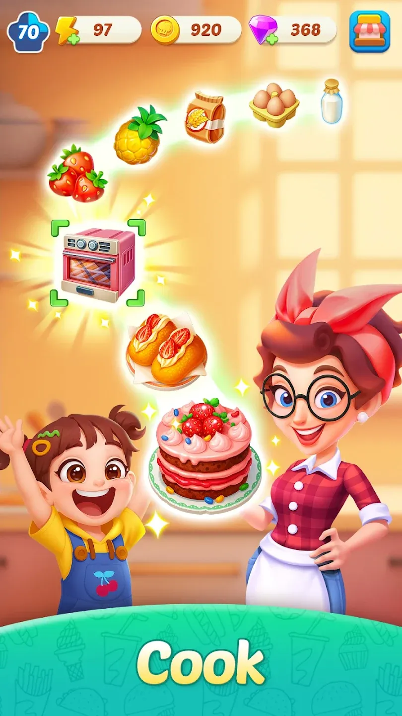 Соединяй и готовь Рестораны v1.40.0 APK Мод (Много денег) Screenshot 2