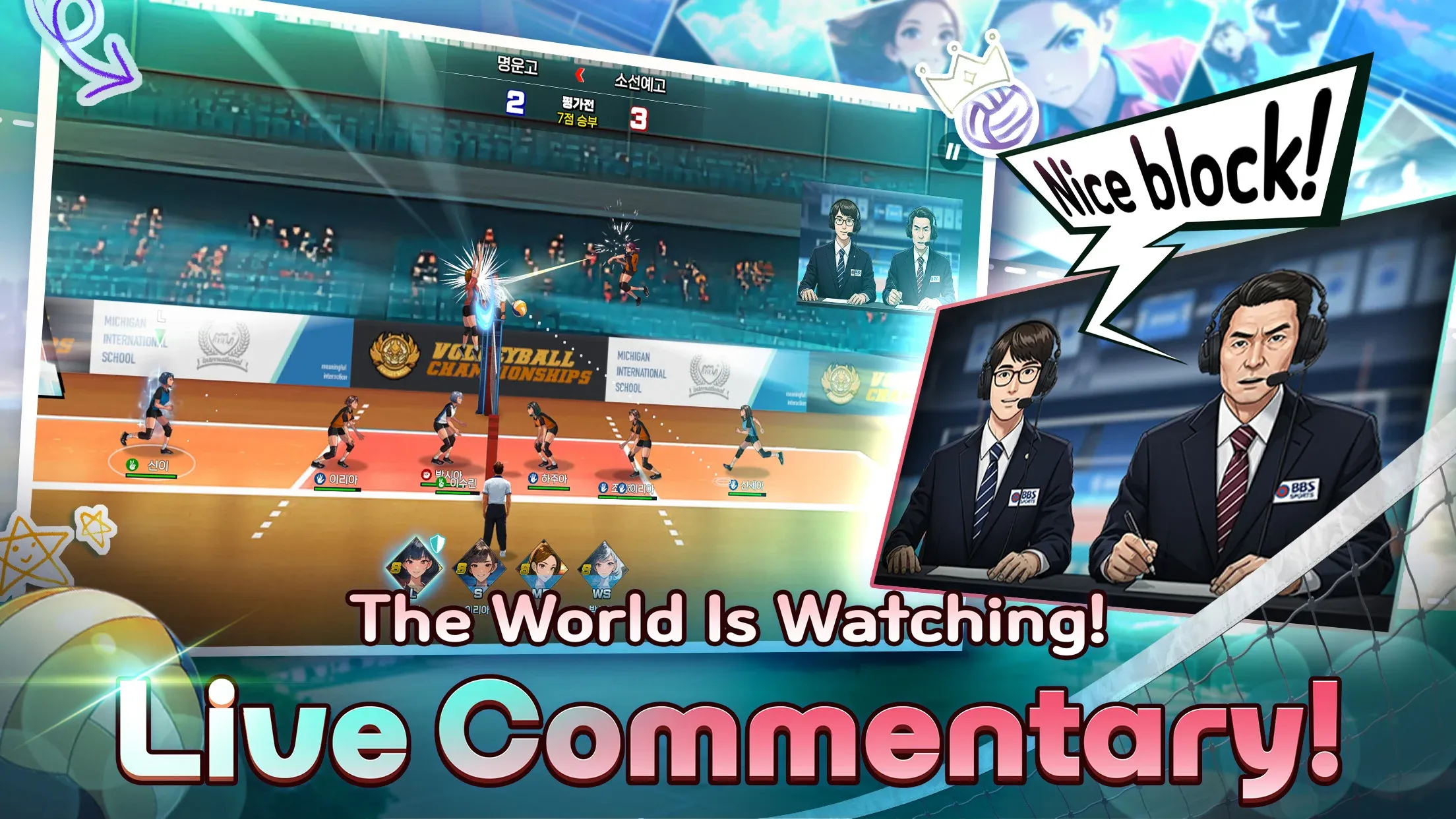 Volley Girls: High School Story v1.19.2 APK Мод (Меню, Выносливость) Screenshot 1