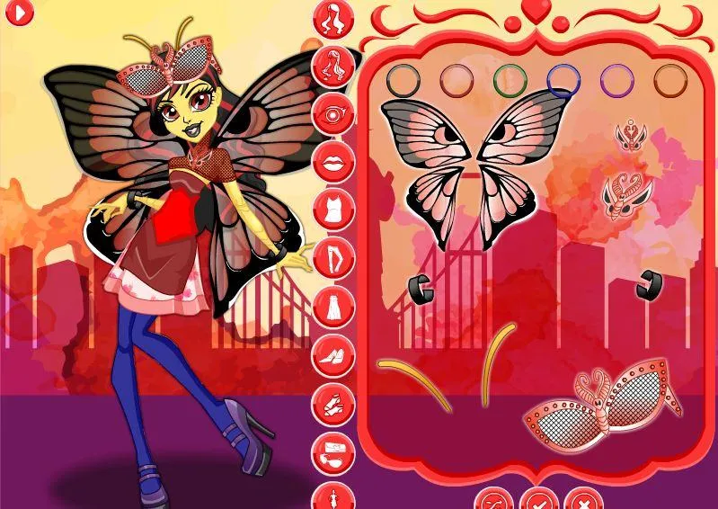 Monster Halloween Dolls Dress Up Girls Game Screenshot 1