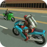 Скачать взломанную версию Jetpack Hero Miami Crime [мод: много денег] на Андроид