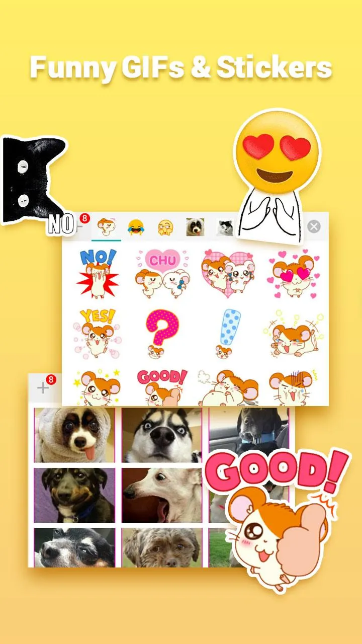 iKeyboard – GIF keyboard, Funny Emoji, FREE Stickers Screenshot 3 iKeyboard – GIF keyboard, Funny Emoji, FREE Stickers Screenshot 3